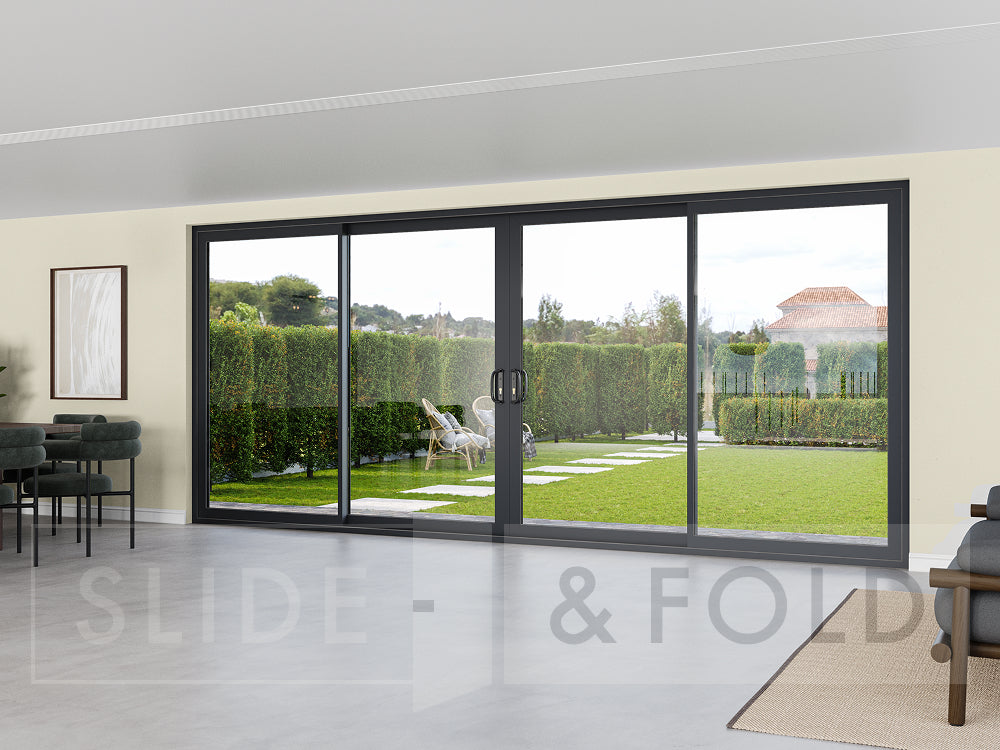 4 Panel Grey Sliding Doors