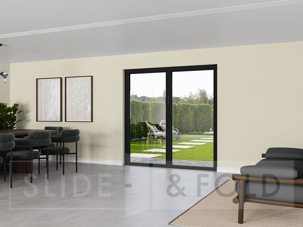 2 Panel Black Bifold Door