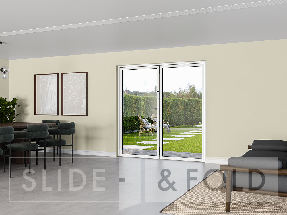 2 Panel White Bifold Door