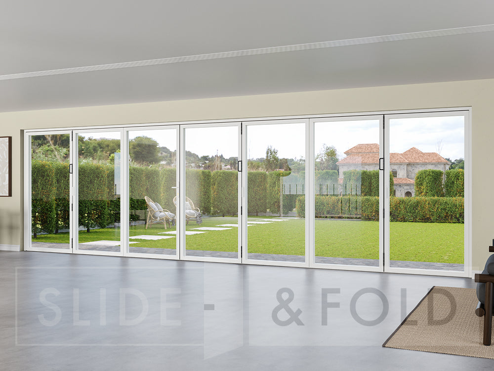 7 Panel White Bifold Door