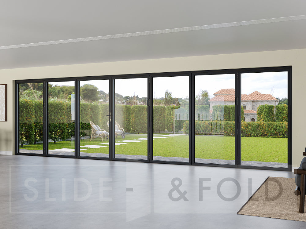 7 Panel Grey Bifold Door