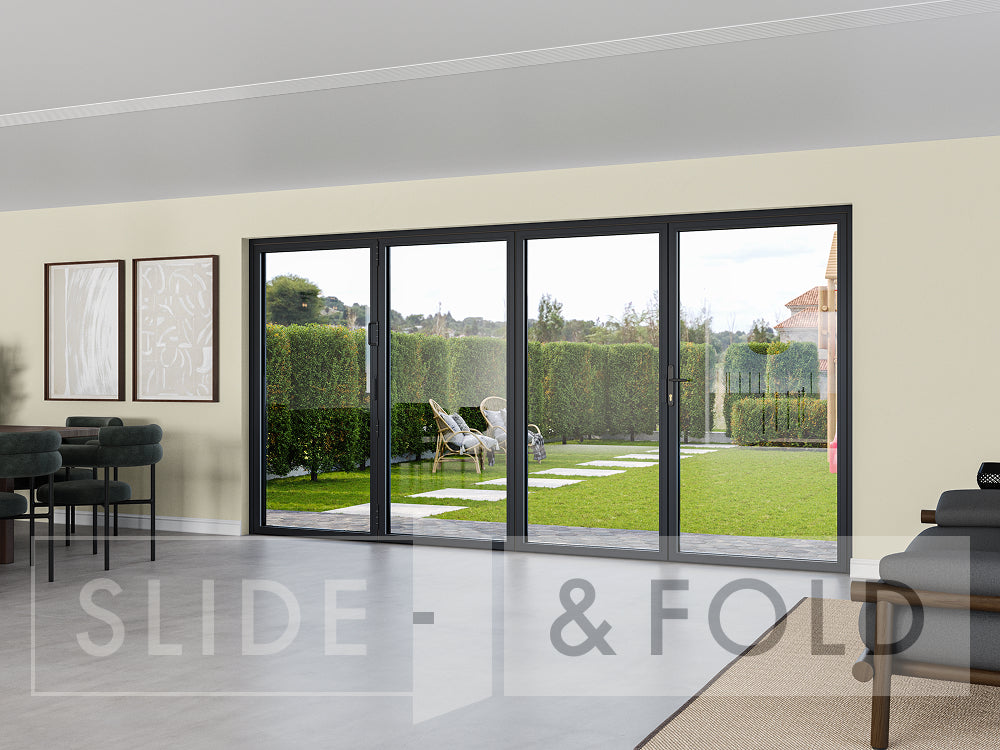 4 Panel Grey Bifold Door