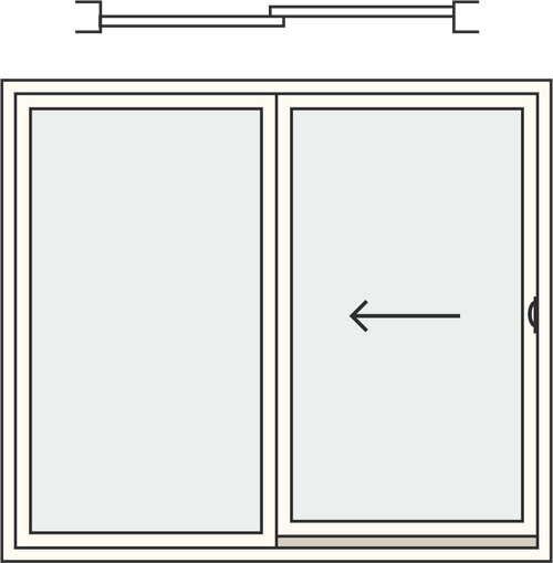 2 Panels (Right Sliding)