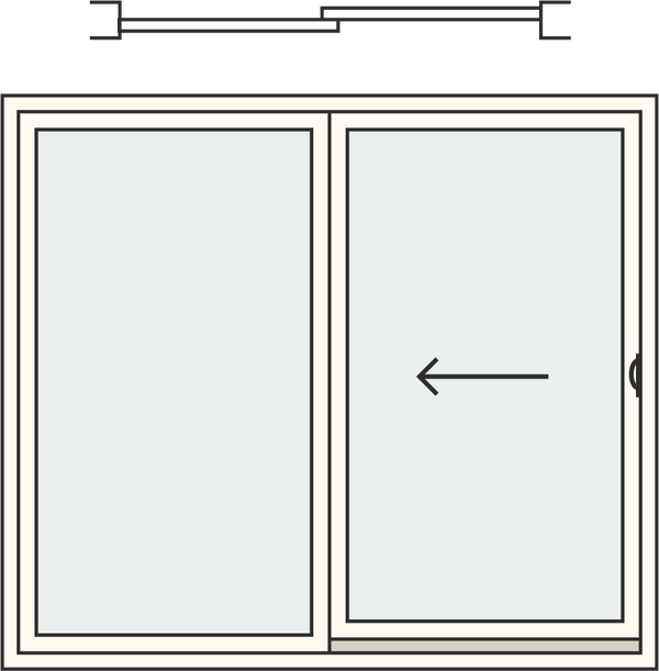 2 Panels (Right Sliding)