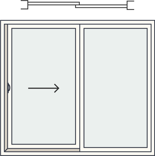 2 Panels (Left Sliding)