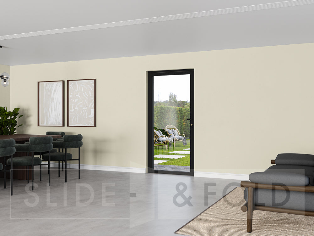 Single Black Aluminium Doors