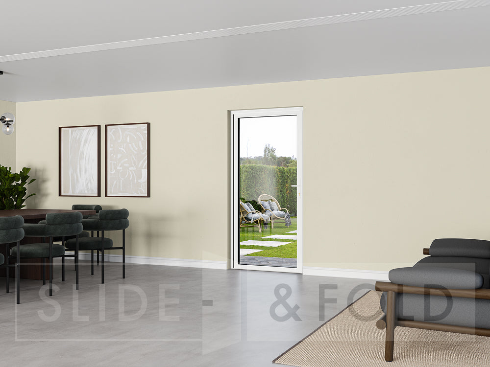 Single White Aluminium Doors