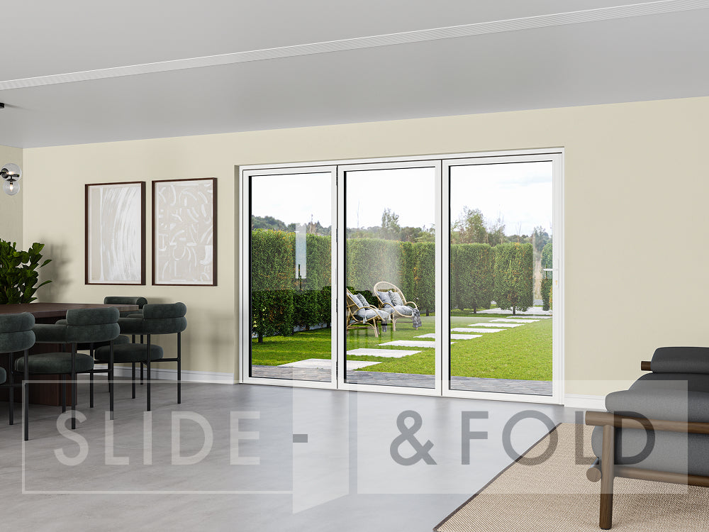 3 Panel White Bifold Door